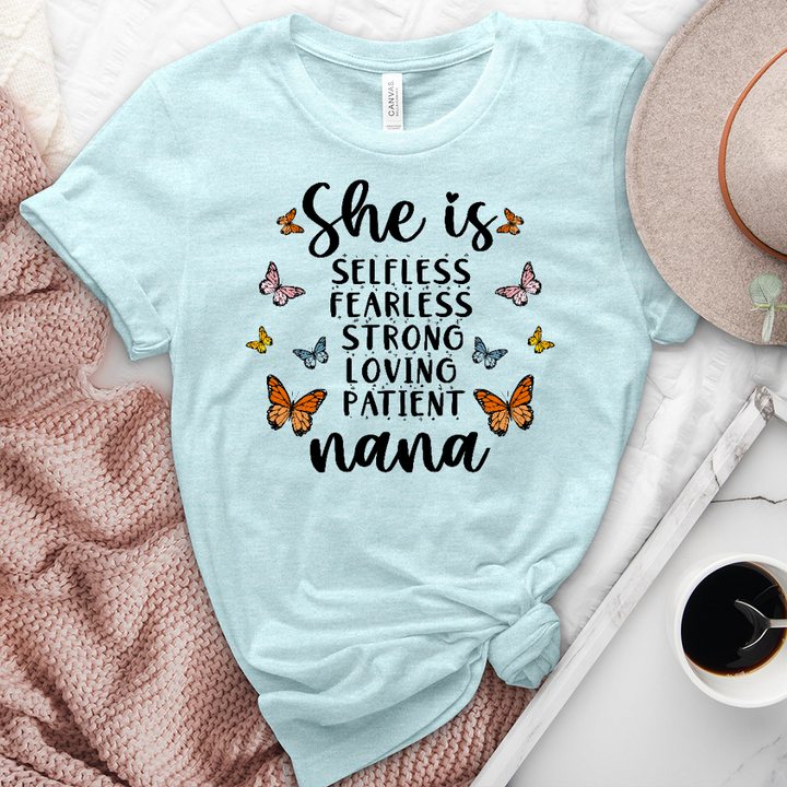 She Is Nana Heathered Tee