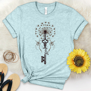 Faith Is The Key Dandelion Heathered Tee