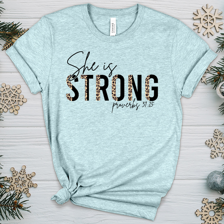 She is Strong Heathered Tee