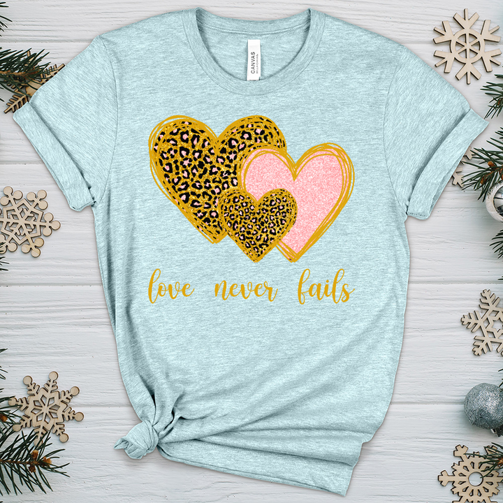 Love Never Fails V3 Heathered Tee