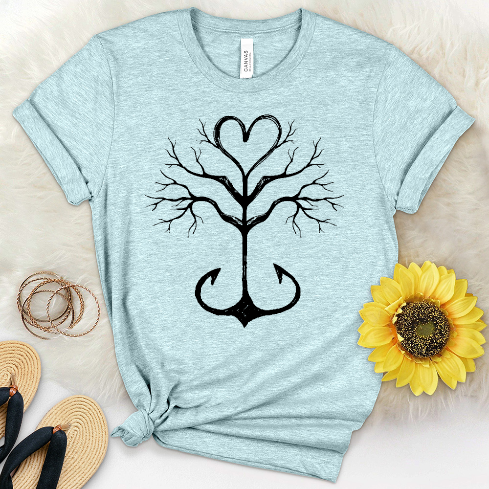 Anchored In Love Heathered Tee