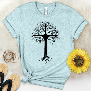 Cross Tree Heathered Tee