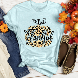 Thankful Pumpkin Word Art Heathered Tee