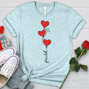 Faith Heart Balloons Heathered Tee