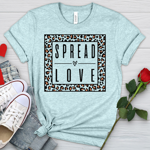 Spread Love Leopard Outline Heathered Tee