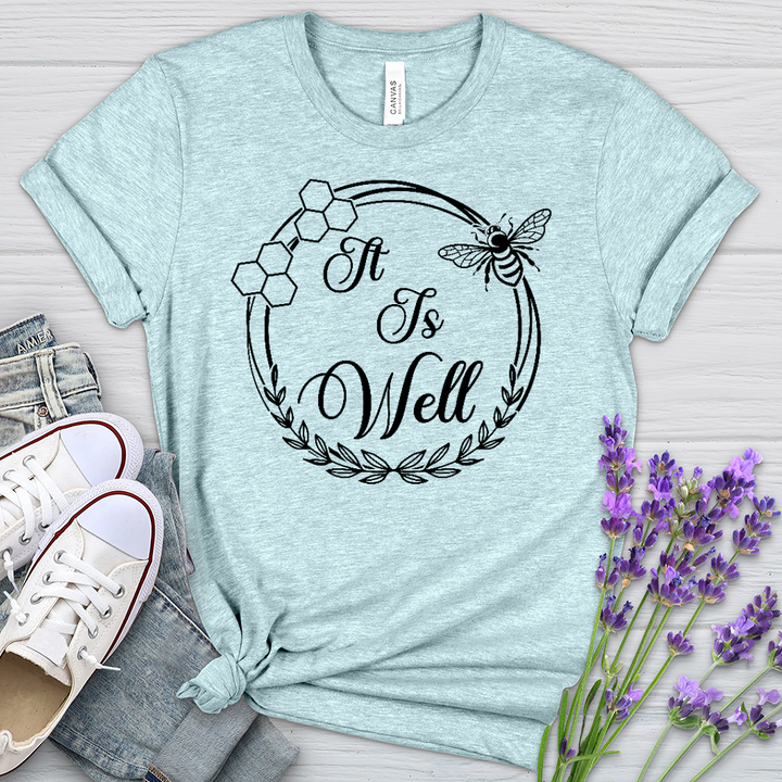 It Is Well Honeycomb Heathered Tee