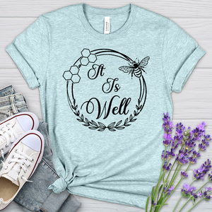 It Is Well Honeycomb Heathered Tee