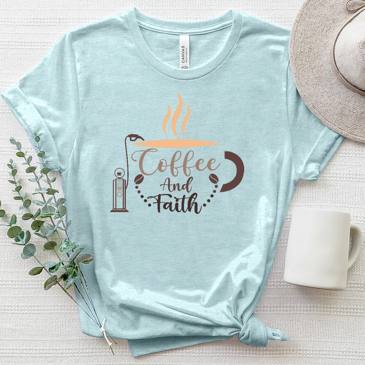 Coffee and Faith Heathered Tee