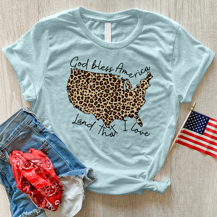 Land That I Love Leopard Heathered Tee