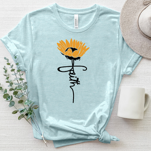 Faith Sunflower Stem Heathered Tee