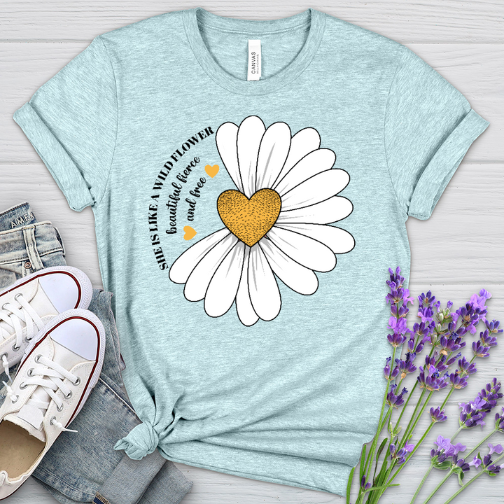 Wildflower Daisy Heathered Tee