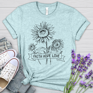 Faith Sunflower GardenHeathered Tee