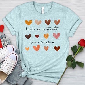 Autumn Heart Patterns Heathered Tee