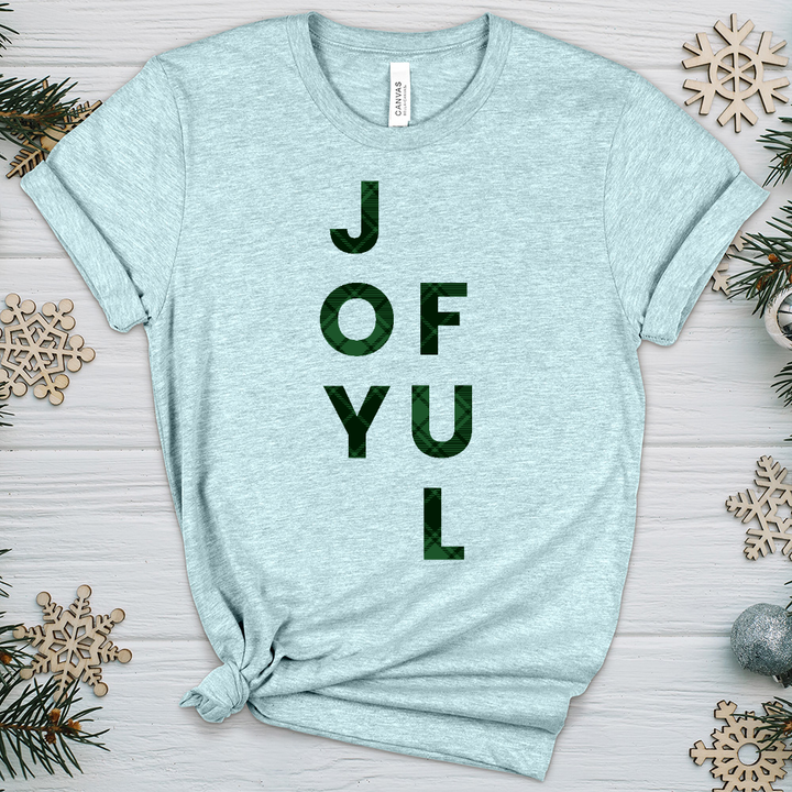 Joyful Christmas Pattern Heathered Tee