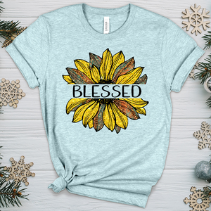 Blessed Sunflower V5 Heathered Tee