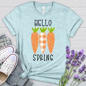 Hello Spring Carrots Heathered Tee