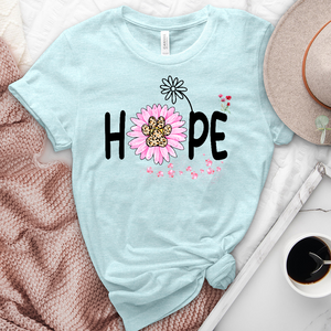 Hope Flower Paw Print Heathered Tee