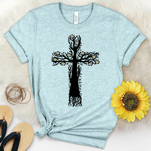 Branches Cross Heathered Tee