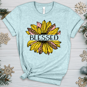 Blessed Sunflower V1 Heathered Tee