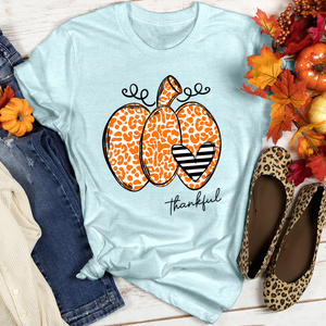 Thankful Orange Pumpkin Heathered Tee