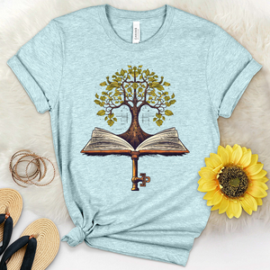 Key To Wisdom & Faith Heathered Tee