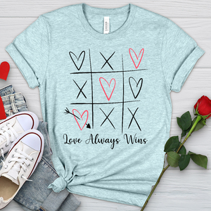 Love Always Wins Sketch Heathered Tee