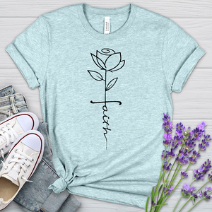 Faith Flower Stem Heathered Tee