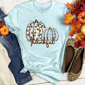 Thankful Watercolor Spots Heathered Tee