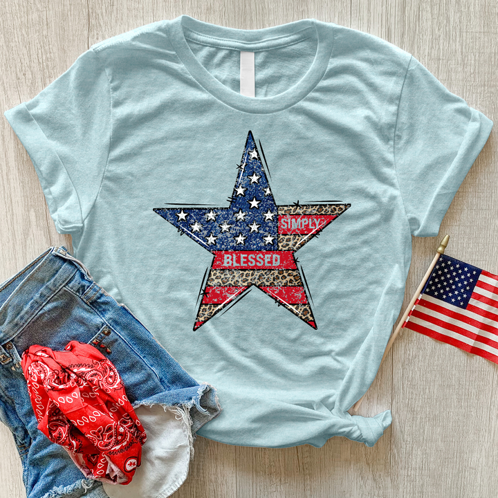 Simply Blessed Star Heathered Tee