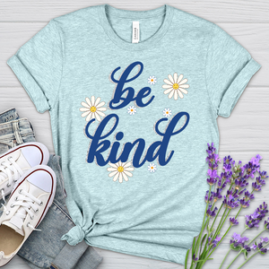 Be Kind Happy Daisies Heathered Tee