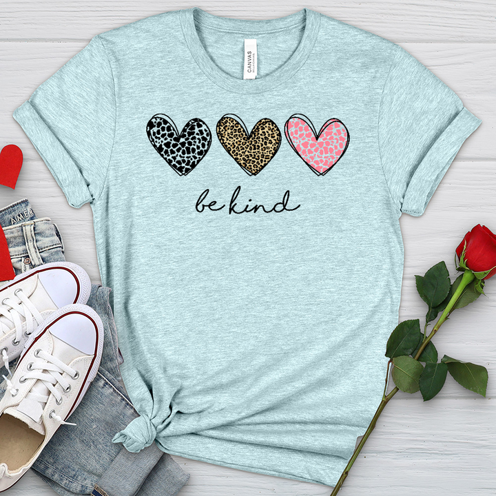 Be Kind Heart Patterns Heathered Tee