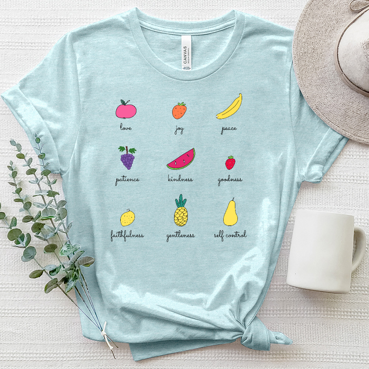 Fruits Of The Spirit Pattern Heathered Tee