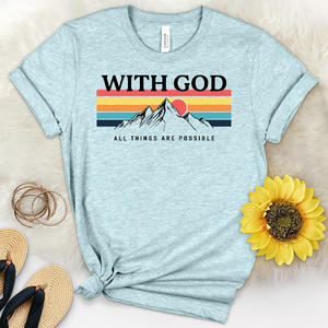 With God Mountains Heathered Tee