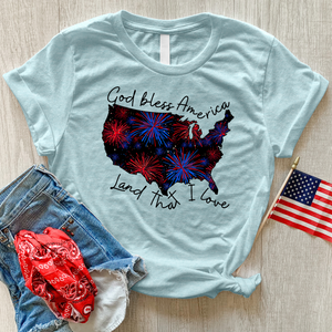 Land That I Love Fireworks Heathered Tee