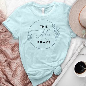 This Mama Prayers Circle Wreath Heathered Tee