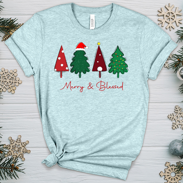 Merry & Blessed Christmas Heathered Tee