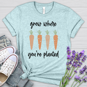 Grow Where You're Planted Carrots Heathered Tee