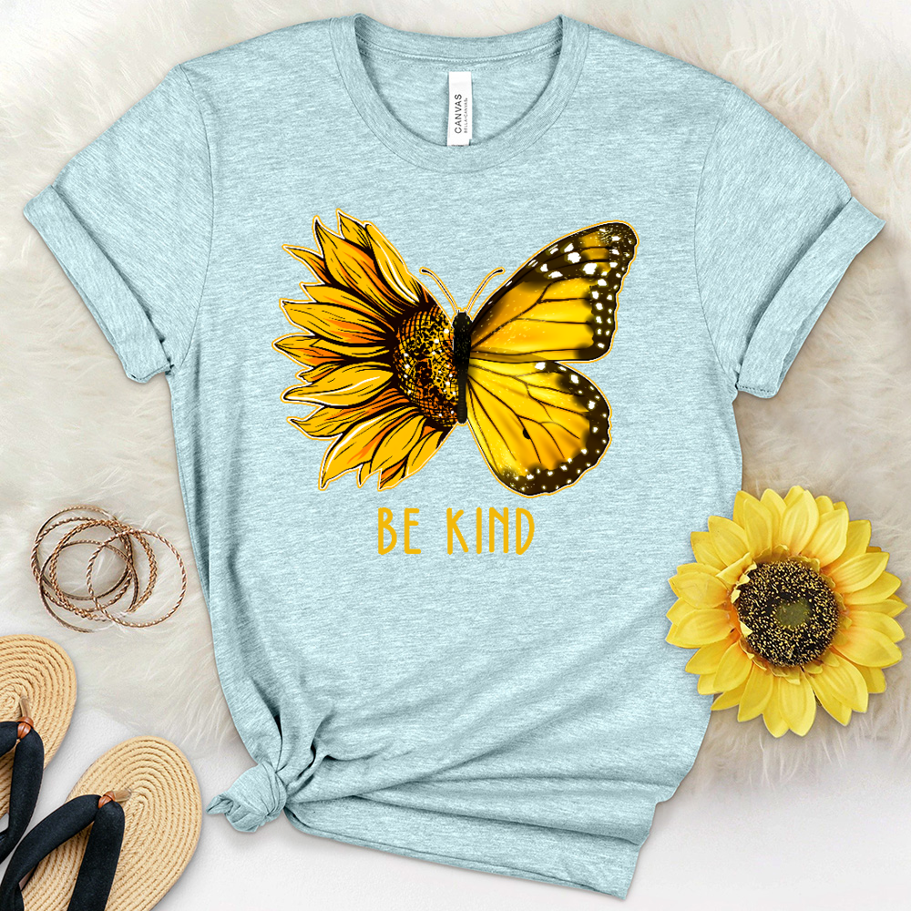 Be Kind Butterflower Heathered Tee