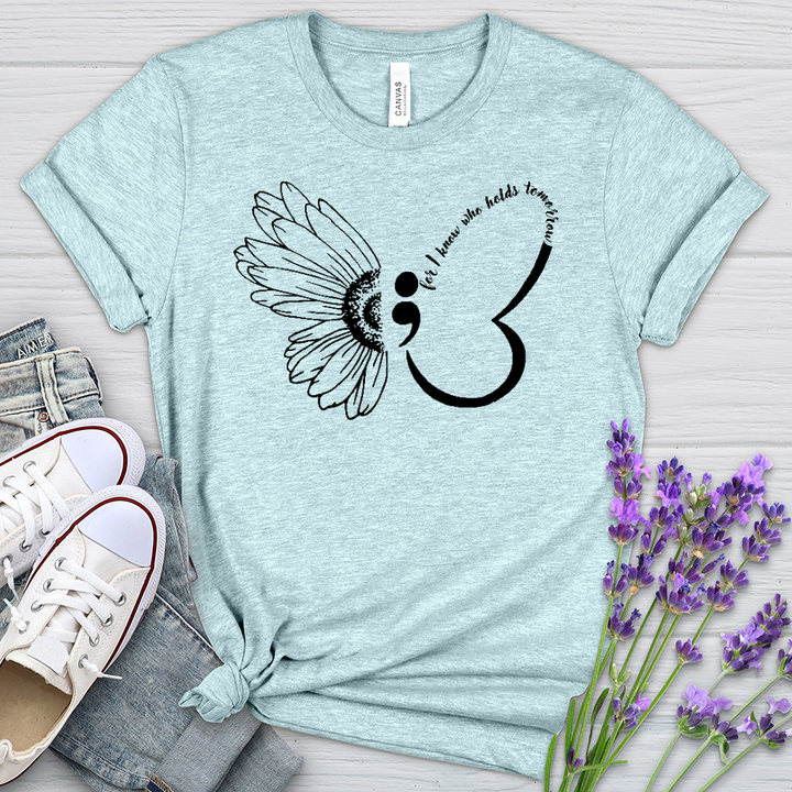 Who Holds Tomorrow Butterfly Heathered Tee