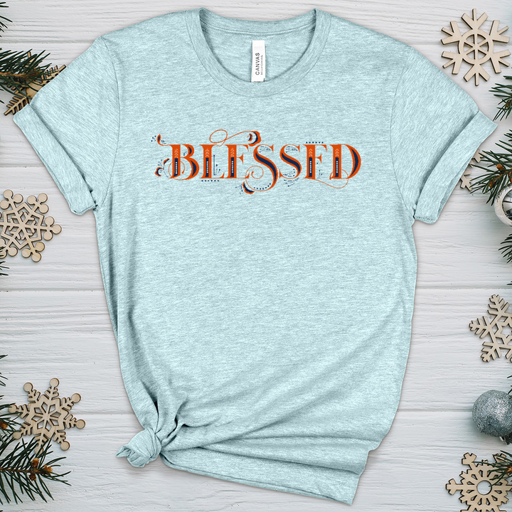 Blessed Lettering Heathered Tee