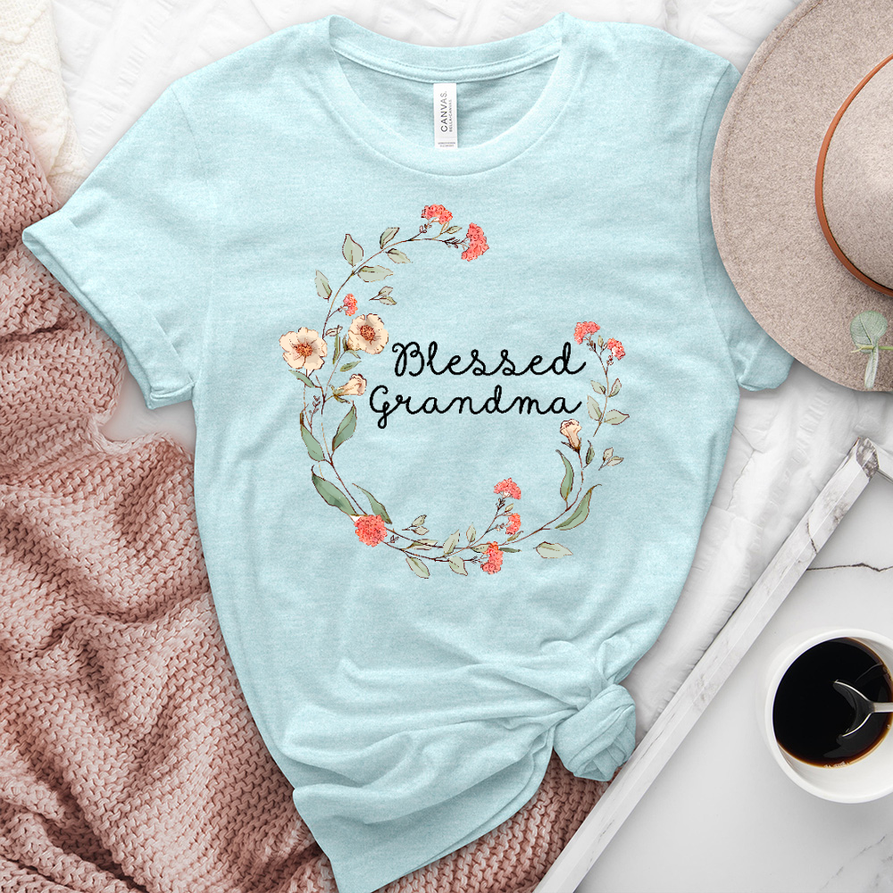 Blessed Grandma Spring Heathered Tee