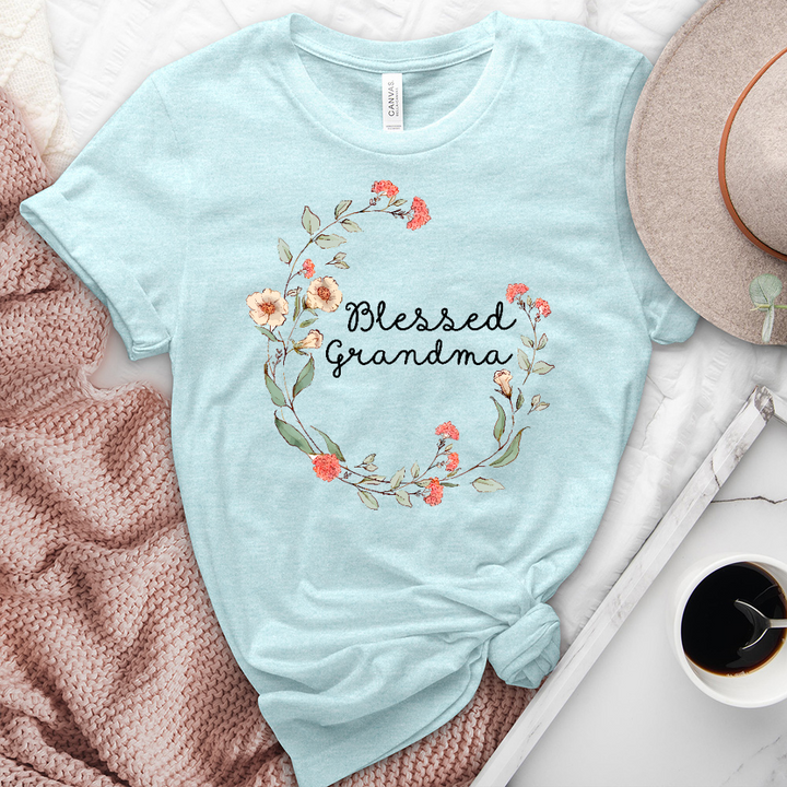 Blessed Grandma Spring Heathered Tee