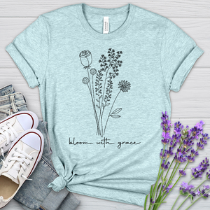 Bloom With Grace Bouquet Heathered Tee