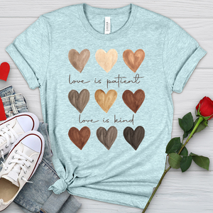 Watercolor Hearts Heathered Tee