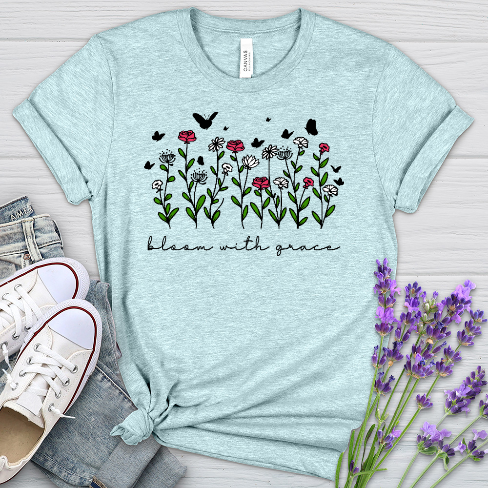 Bloom With Grace Heathered Tee