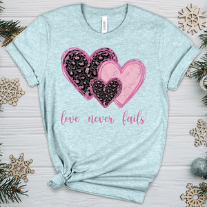 Love Never Fails V8 Heathered Tee