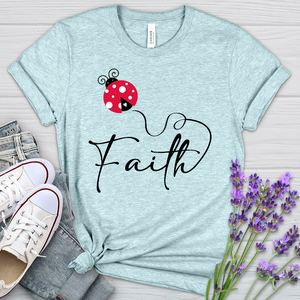 Faith Ladybug Heathered Tee