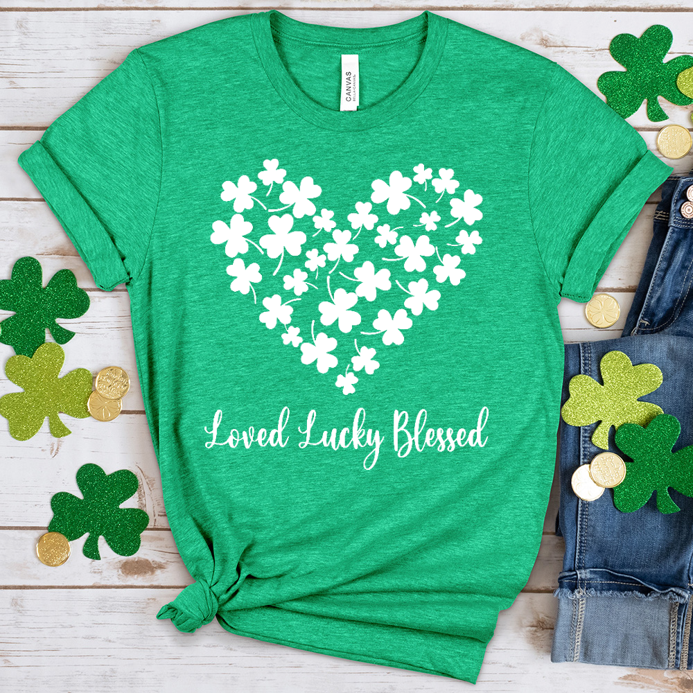 Loved and Lucky Heathered Tee