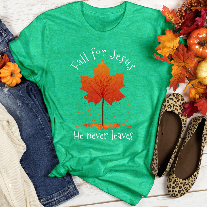 Falling Maple Leaves Heathered Tee