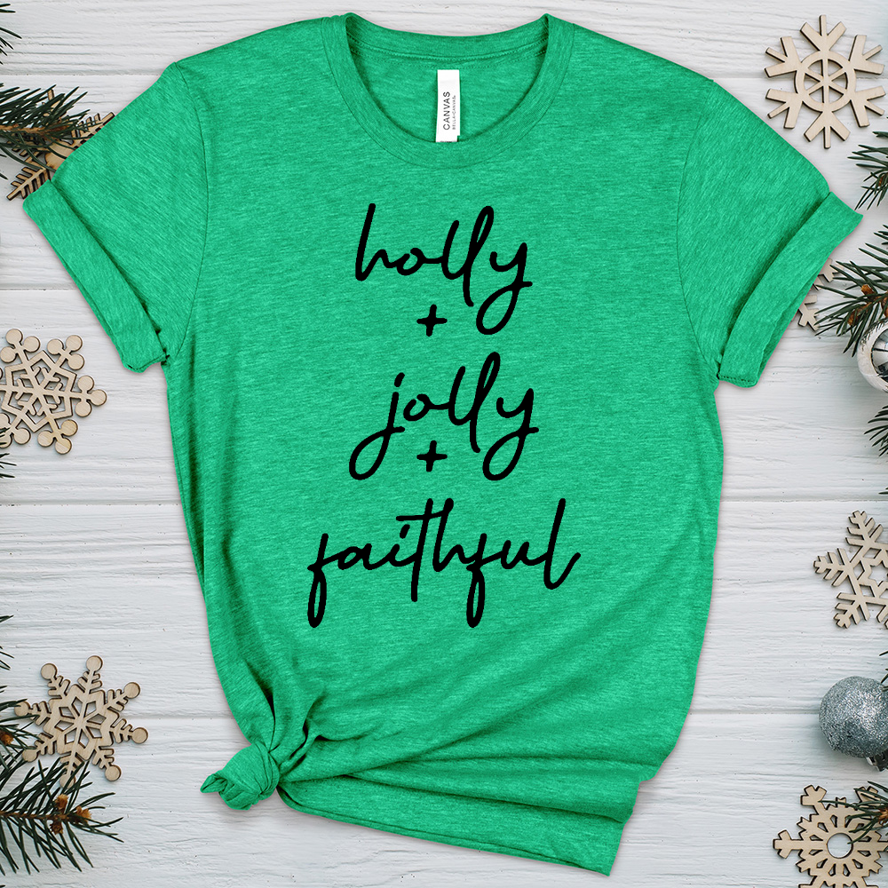 Holly Jolly Faithful Heathered Tee